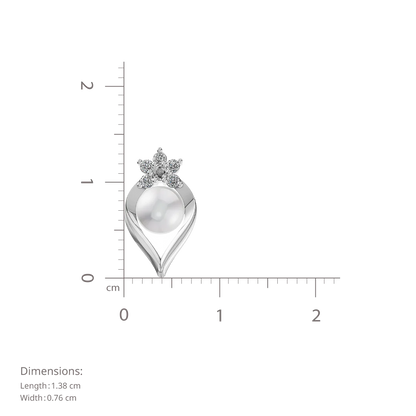 Pearlaire Pearl & 92.5 Silver Stud Earrings