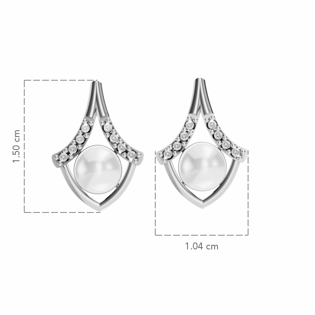 Statement Pearl & 92.5 Silver Earrings