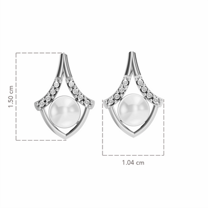 Statement Pearl & 92.5 Silver Earrings