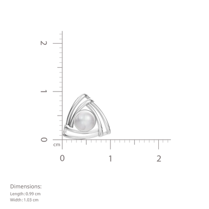 Prism Pearl & 92.5 Silver Studs Earrings