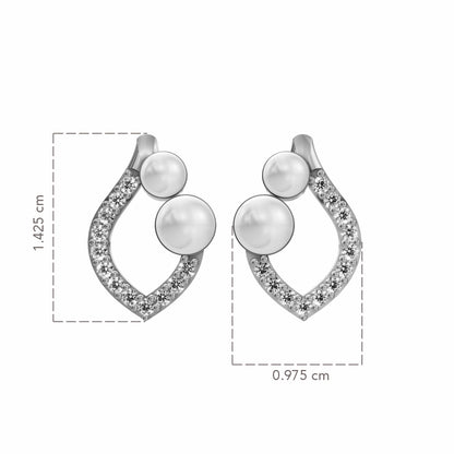 Radiance Pearl & 92.5 Silver Earrings