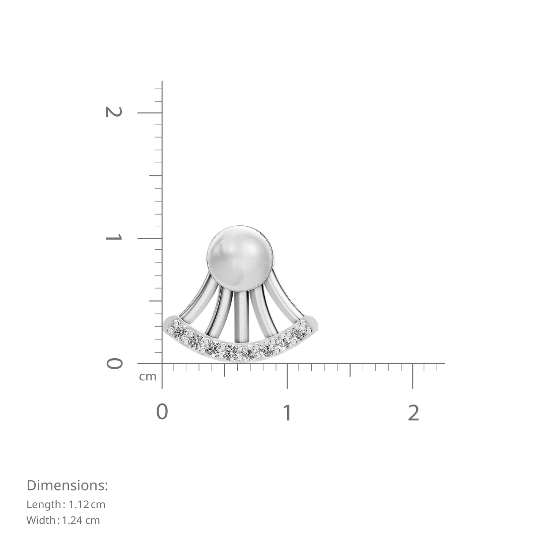 Arc Pearl & 92.5 Silver Earrings