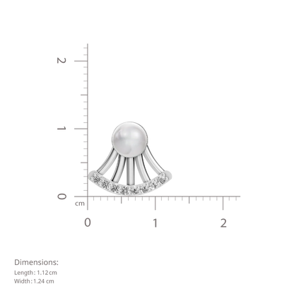 Arc Pearl & 92.5 Silver Earrings