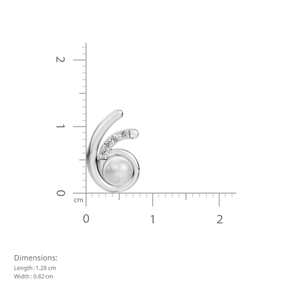 Orbit Pearl & 92.5 Silver Stud Earrings