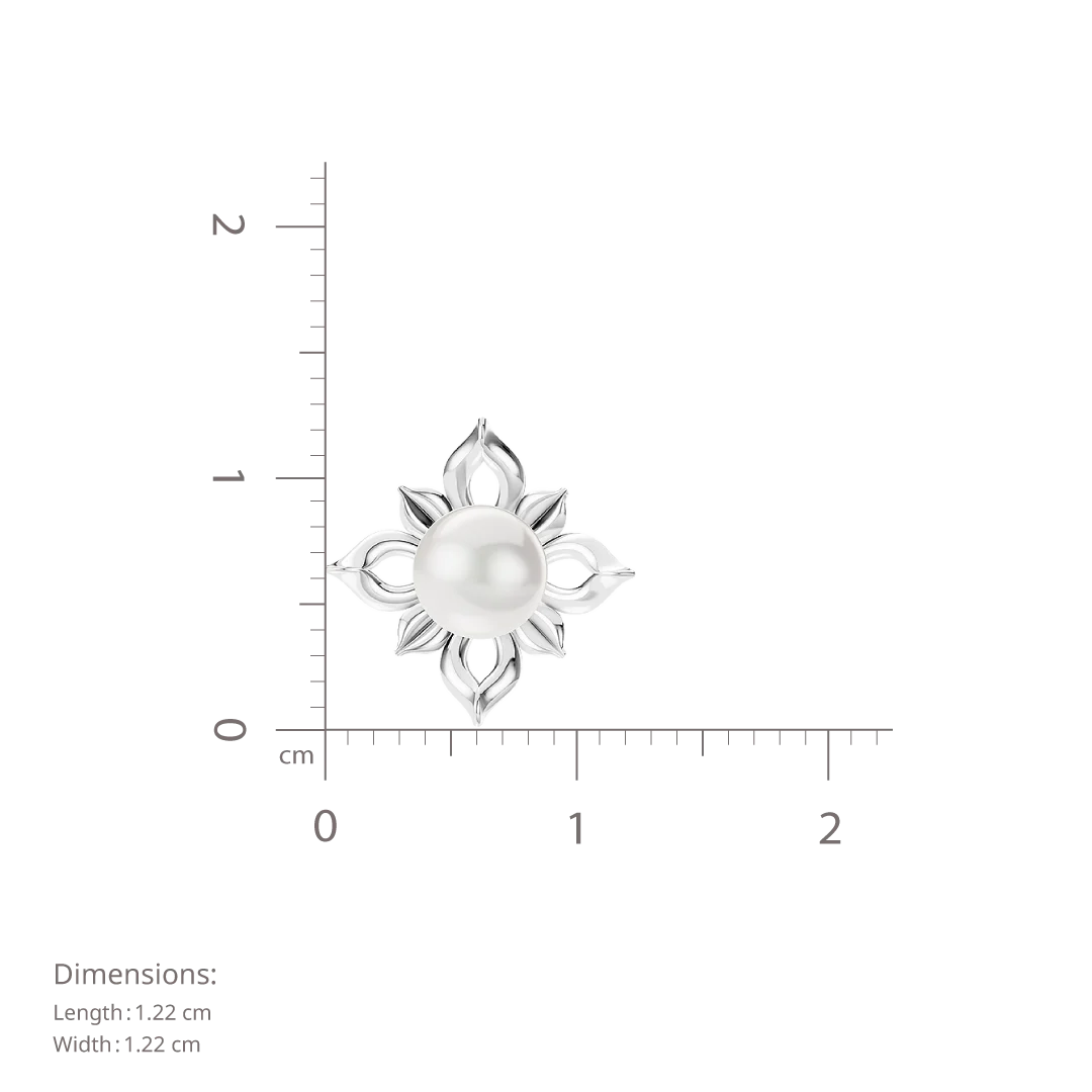 Jasmine Pearl & 92.5 Silver Stud Earrings