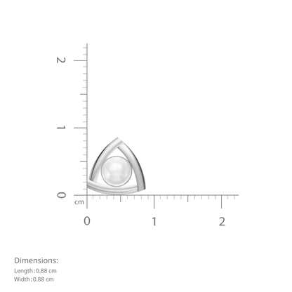 Tria Pearl & 92.5 Silver Studs Earrings