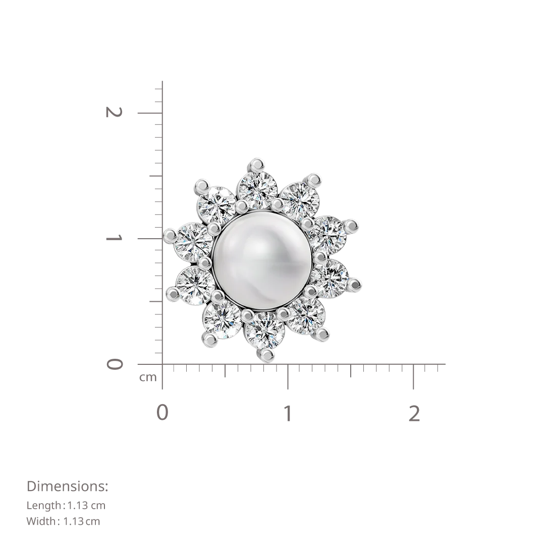 Embrace Pearl & 92.5 Silver Stud Earrings