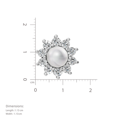 Embrace Pearl & 92.5 Silver Stud Earrings