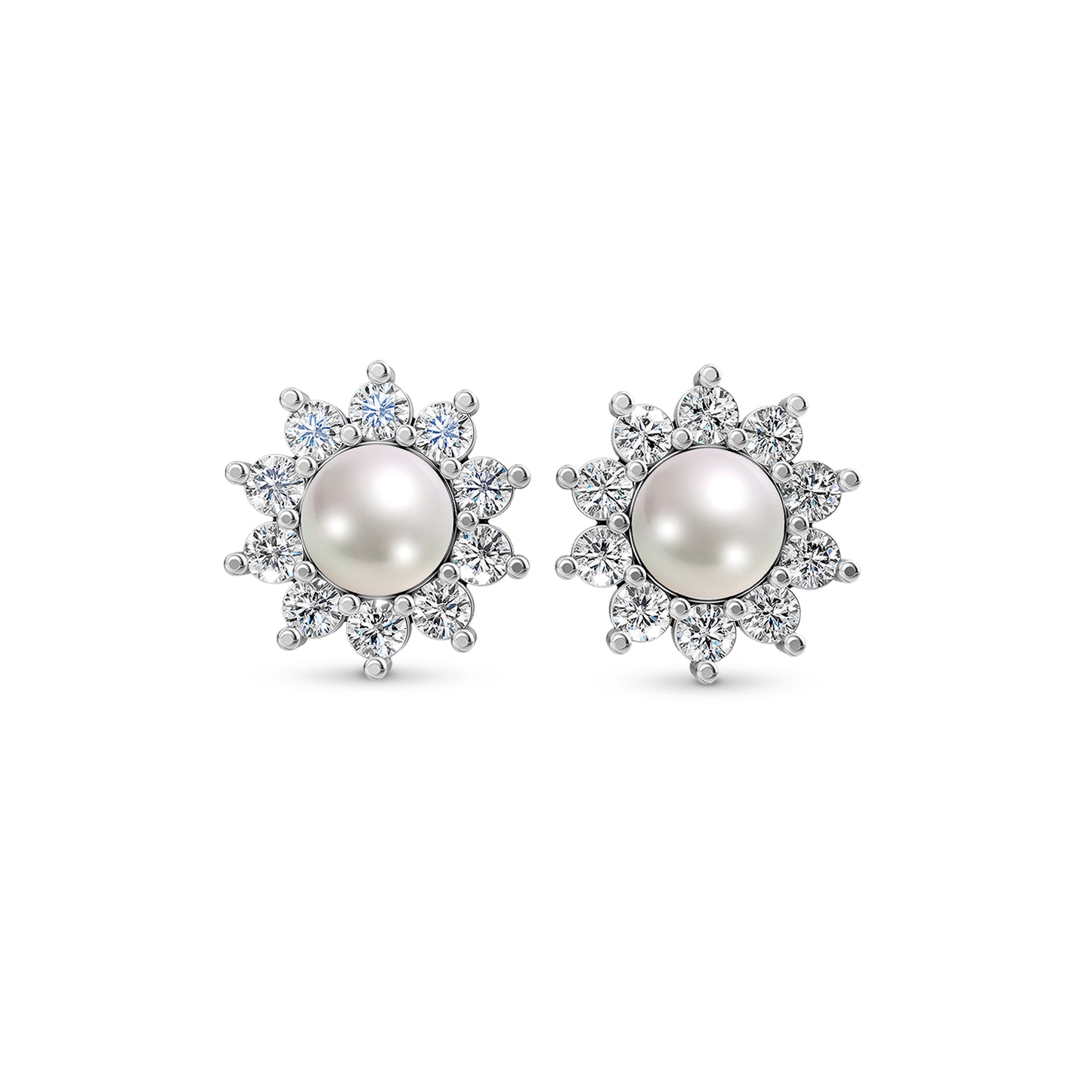 Embrace Pearl & 92.5 Silver Stud Earrings