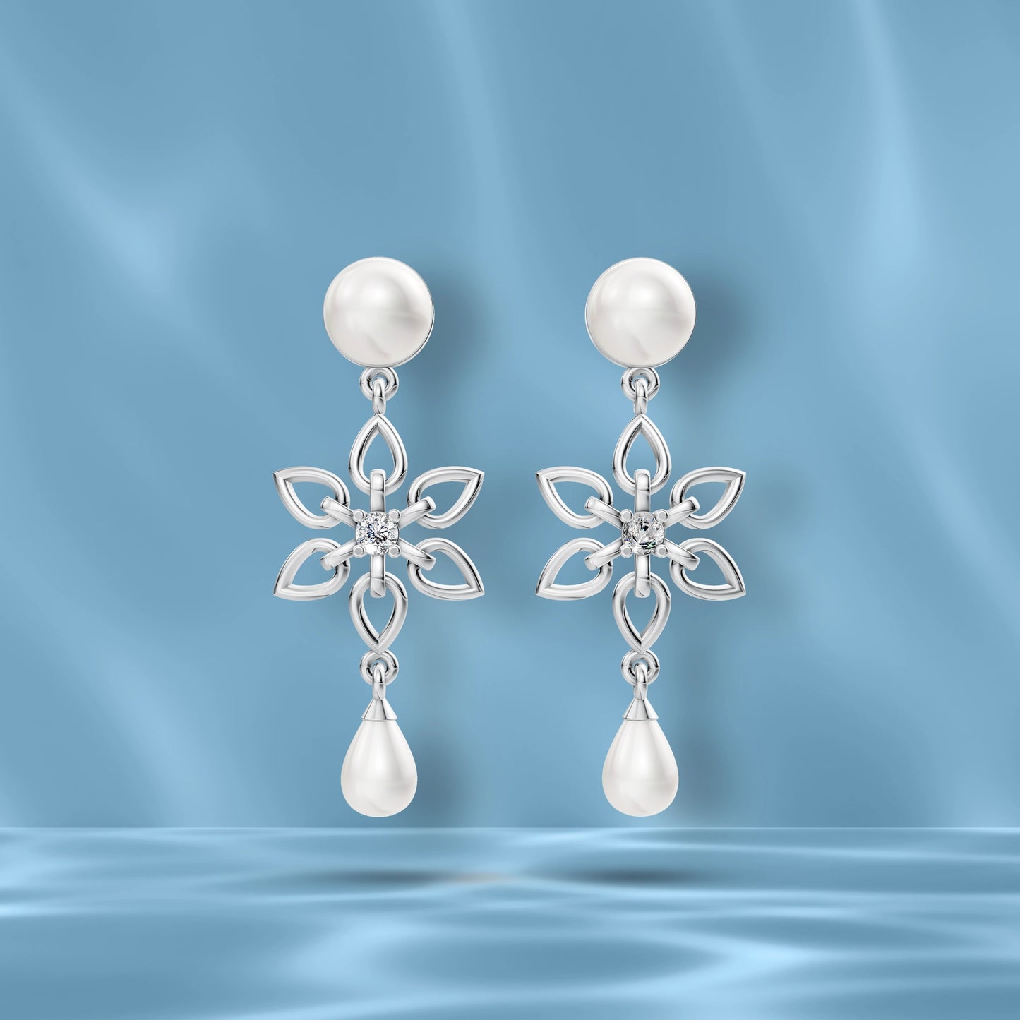 Jasmine 92.5 Silver & Freshwater Pearl Earrings