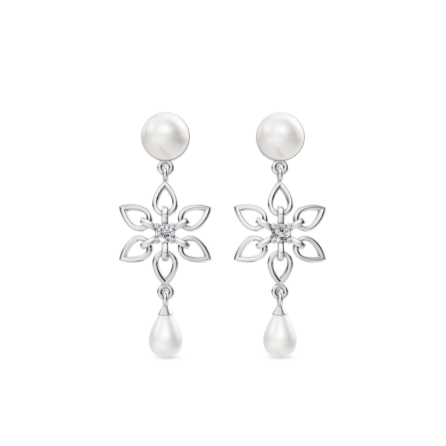 Jasmine 92.5 Silver & Freshwater Pearl Earrings