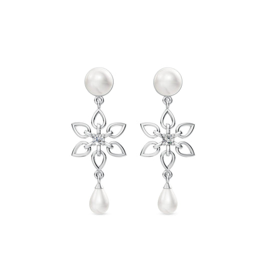 Jasmine 92.5 Silver & Freshwater Pearl Earrings