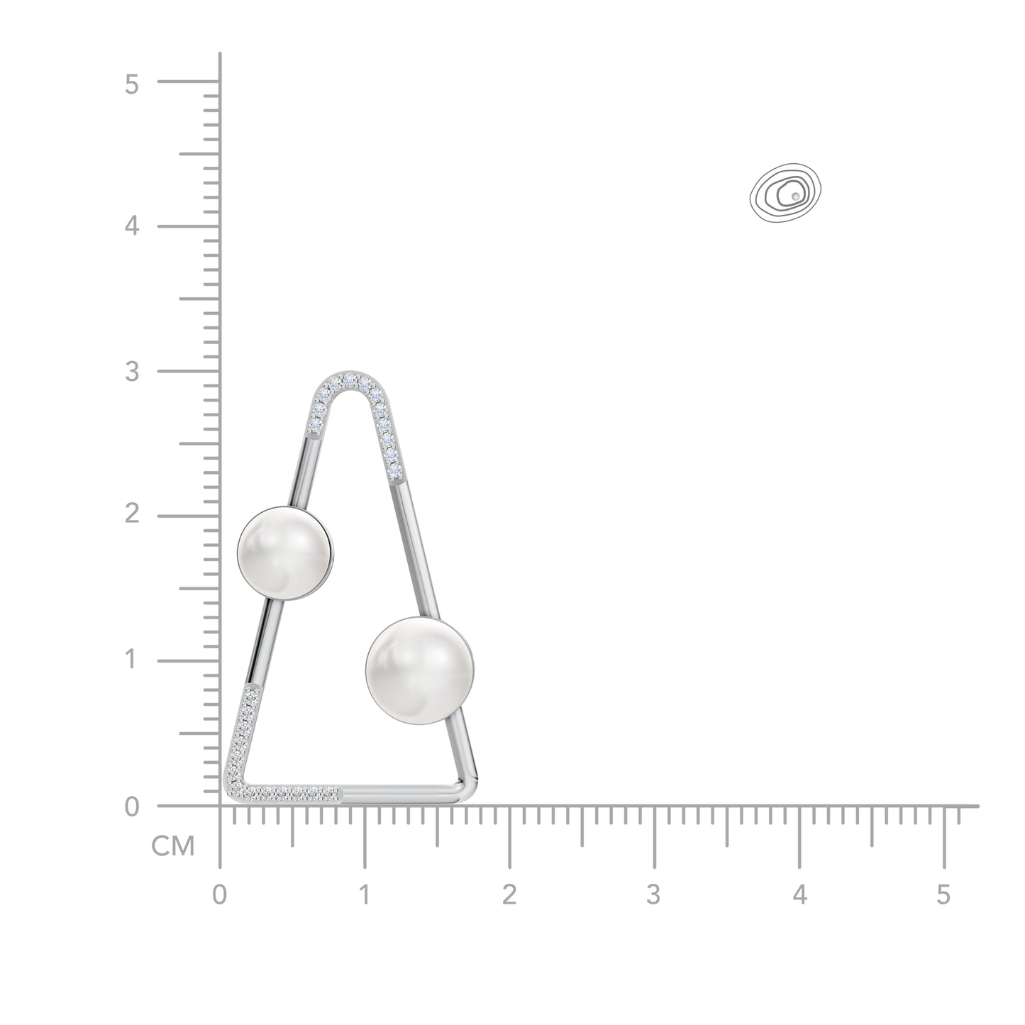 Prism freshwater pearl earrings detailed look