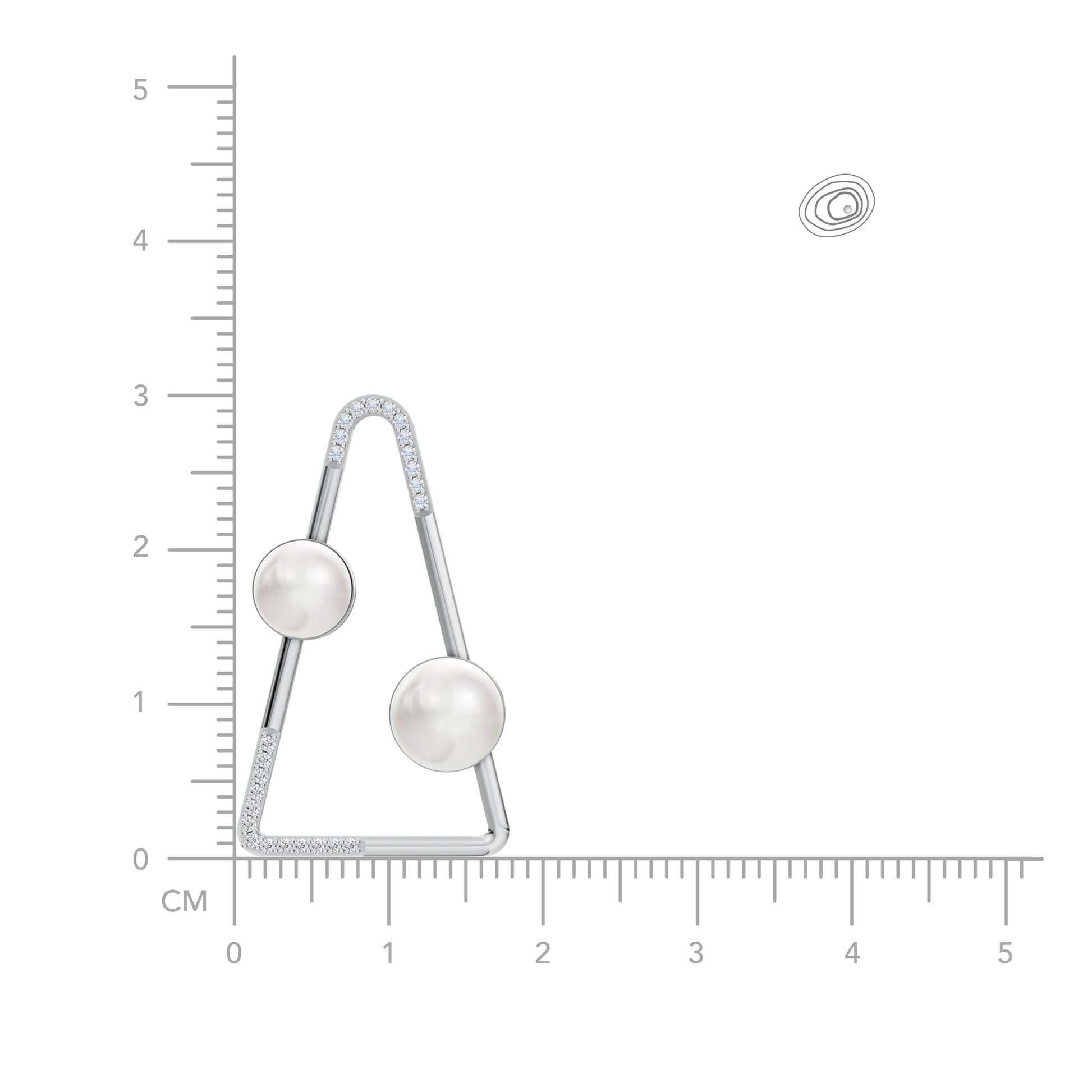 Prism freshwater pearl earrings detailed look