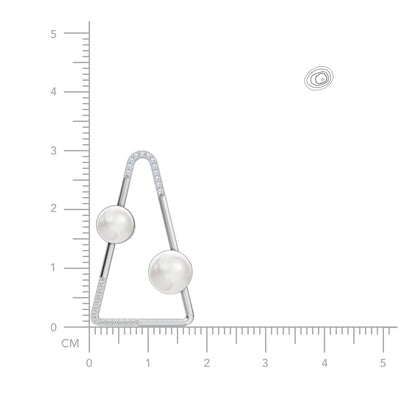 Prism freshwater pearl earrings detailed look