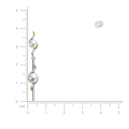 Dual tone gold and silver earrings for women for festive and office wear by Sohvii