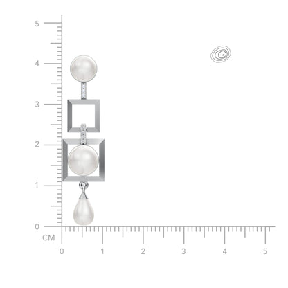 Align 92.5 silver freshwater pearl earrings