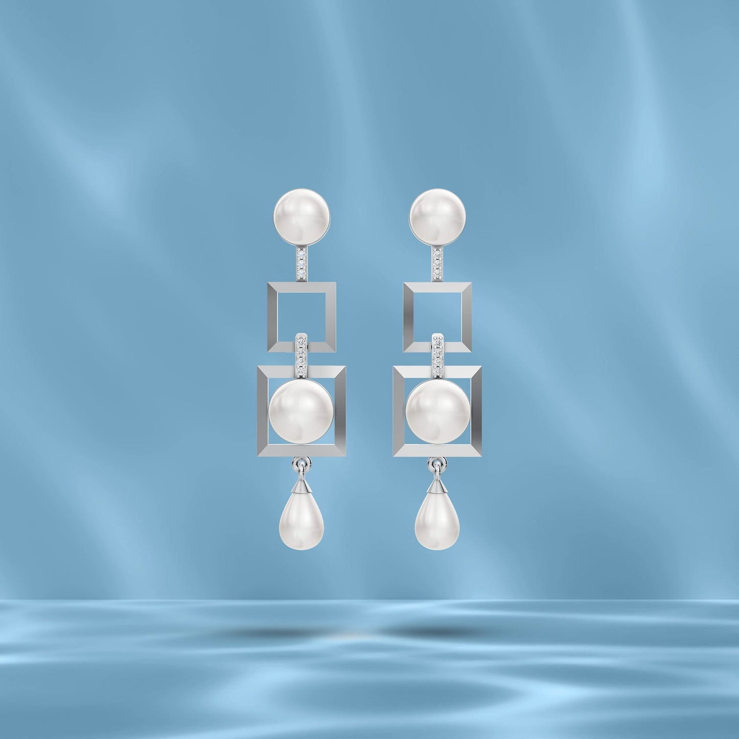 Align pearl earrings elegant everyday wear