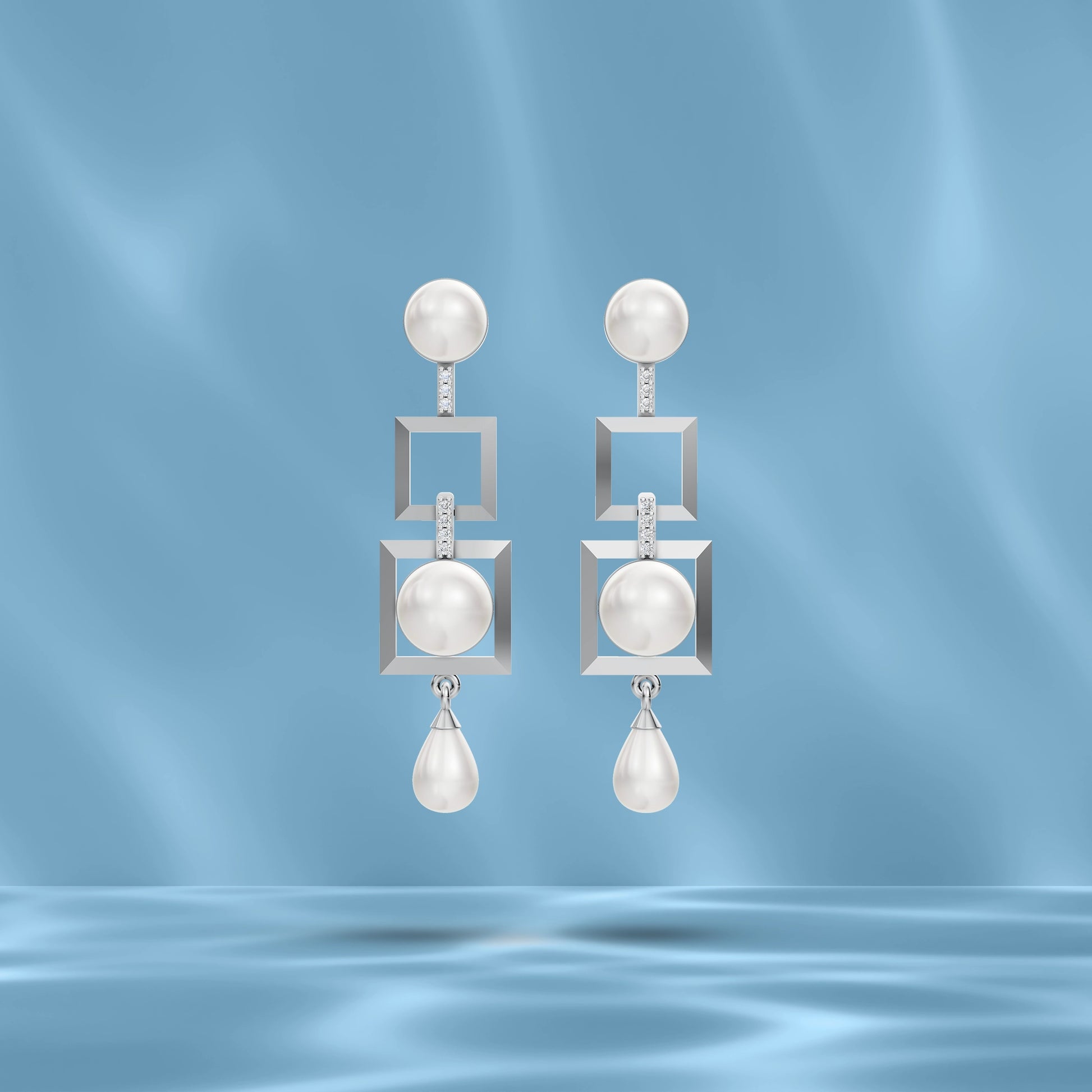 Align pearl earrings elegant everyday wear