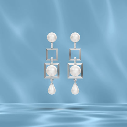Align pearl earrings elegant everyday wear