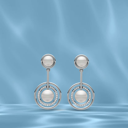Cirina 92.5 Silver & Freshwater Pearl Earrings - ER 1244