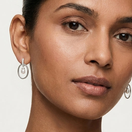 pearl earrings in Silver 925