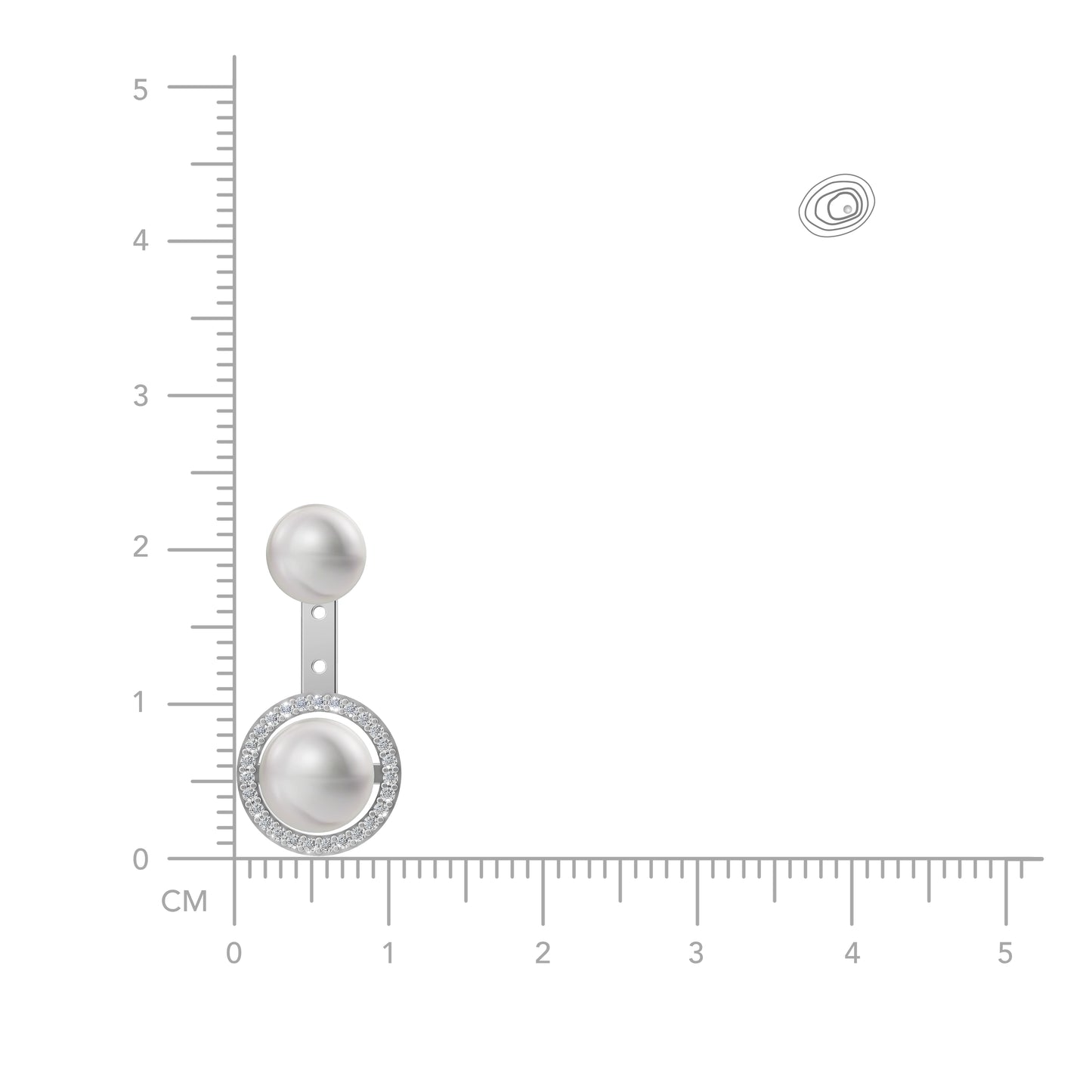 Adjustable earring with sterling silver 925 purity by Sohvii for Women