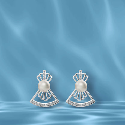 925 Silver Pearl Stud Earrings for Women Lightweight & Elegant