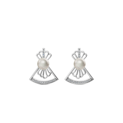 925 Silver Pearl Stud Earrings for Women Lightweight & Elegant