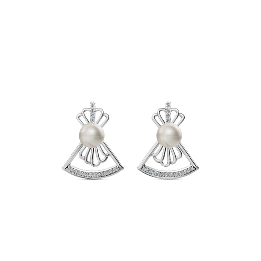 925 Silver Pearl Stud Earrings for Women Lightweight & Elegant