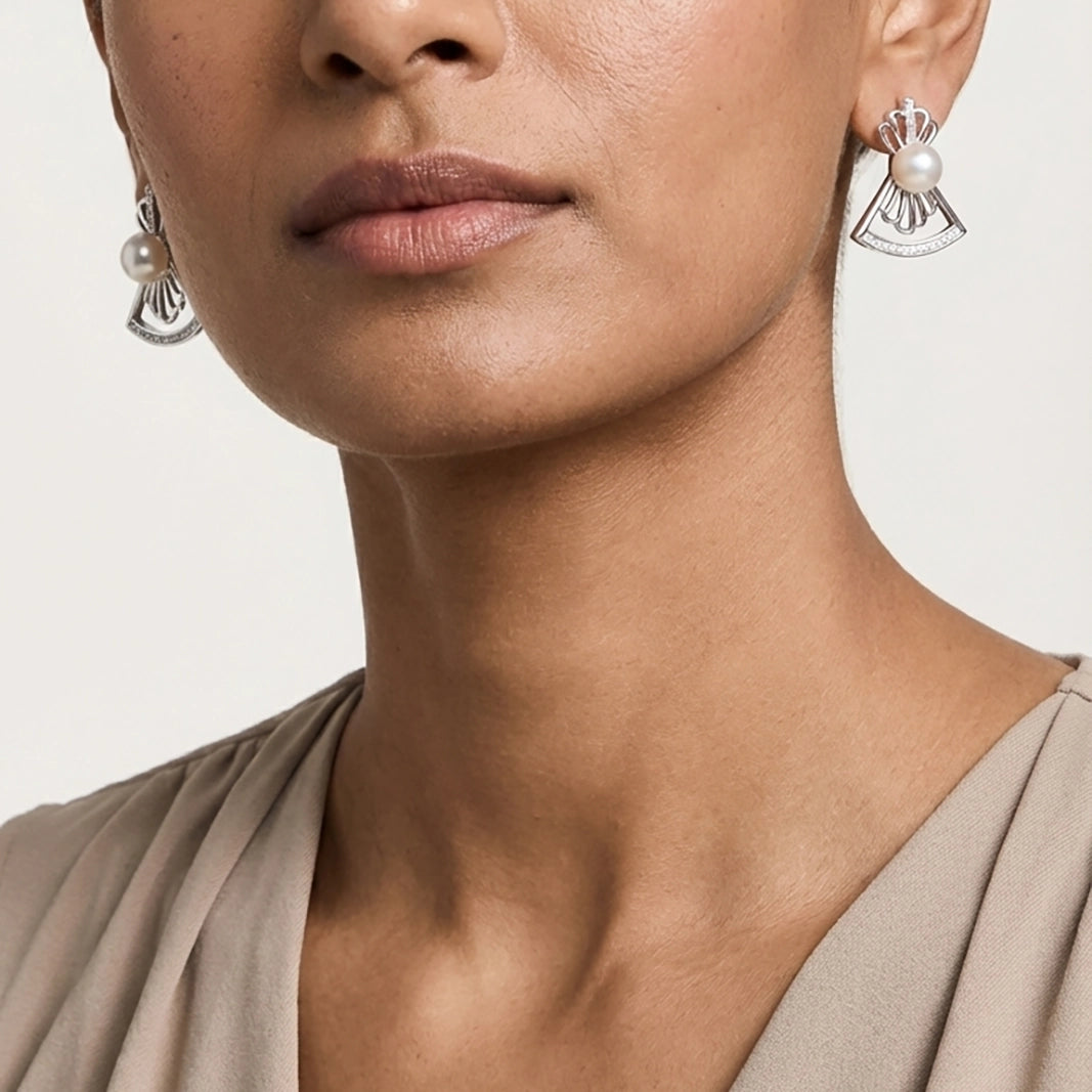 925 sterling silver pearl earring by Prima Art