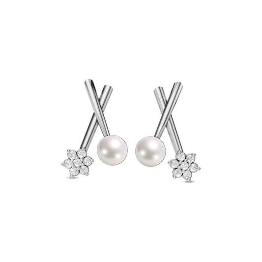 Liora 92.5 Silver & Freshwater Pearl Earrings