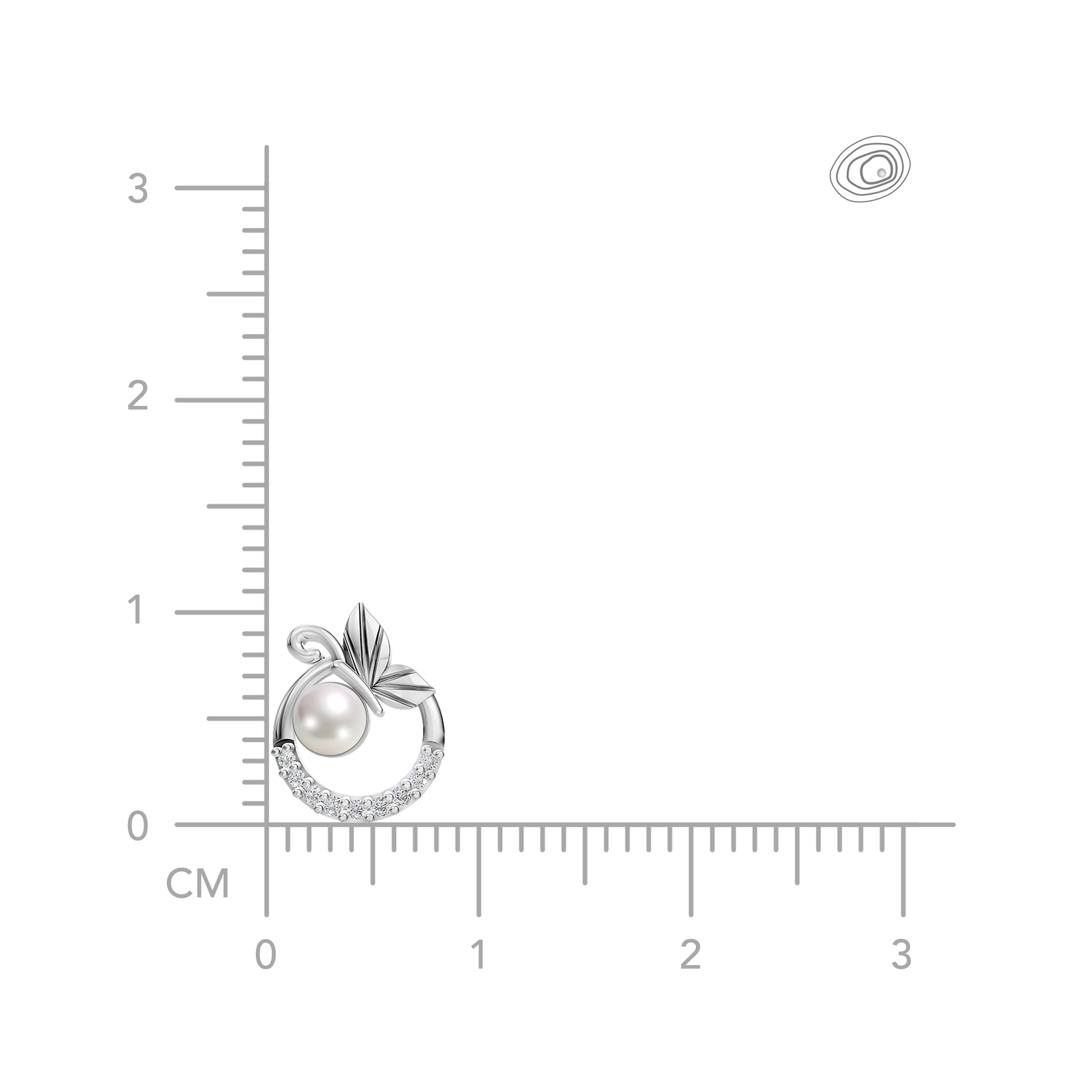 Glofly pearl 92.5 silver halo earrings