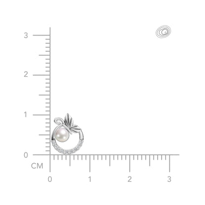 Glofly pearl 92.5 silver halo earrings