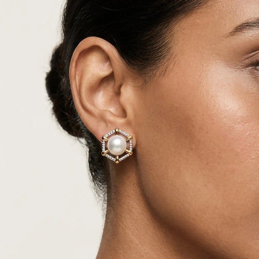 Gold Plated Silver earring studs for everyday use and for gifting and office use