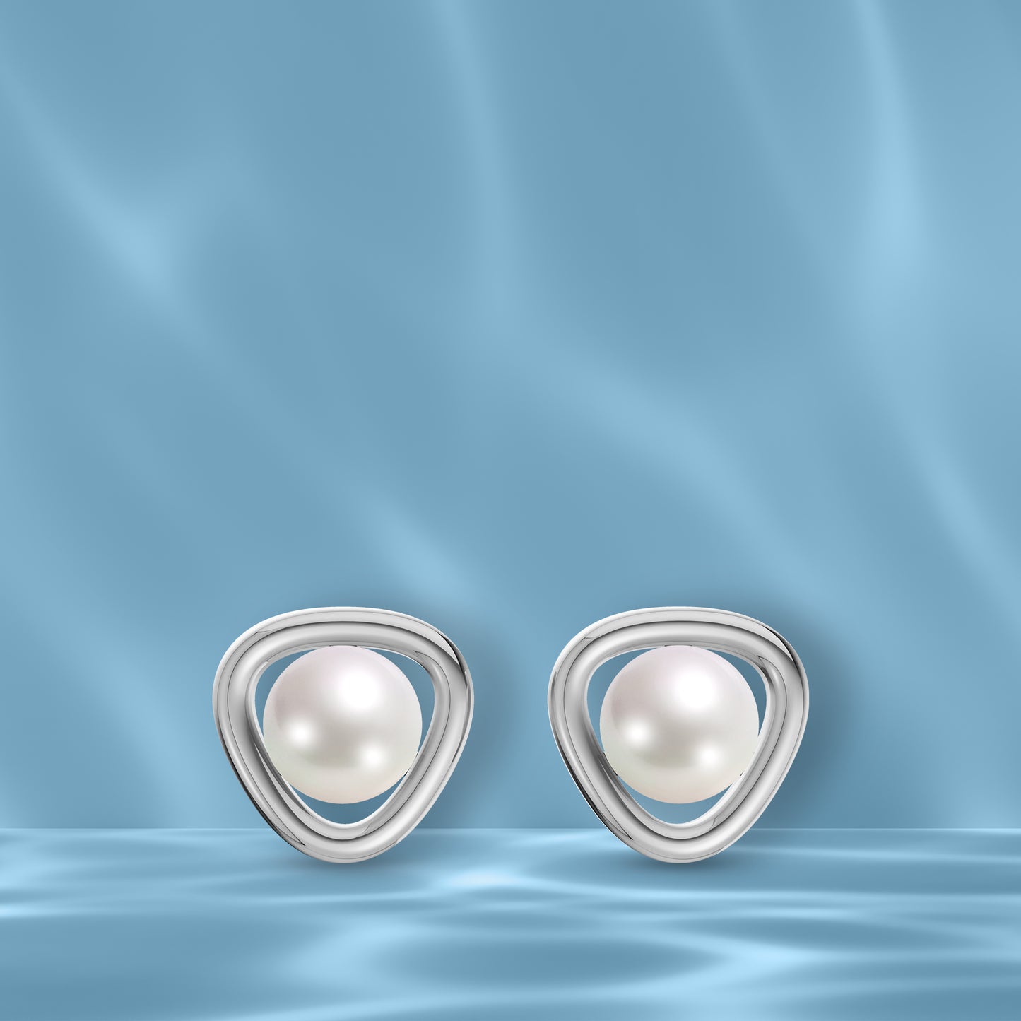 Minimalist Pearl & 92.5 Silver Earrings