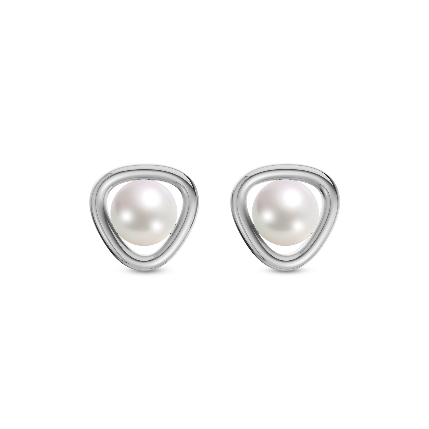 Minimalist Pearl & 92.5 Silver Earrings