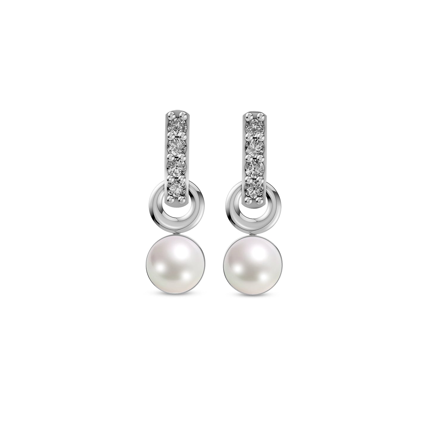 Shimmer Pearl Drop & 92.5 Silver Earrings