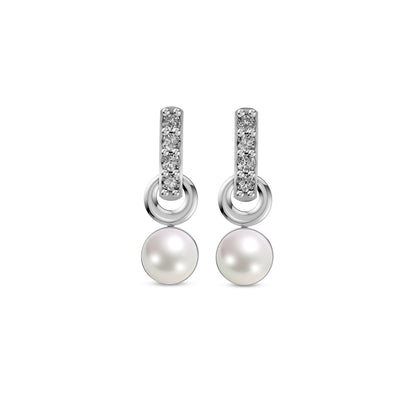 Shimmer Pearl Drop & 92.5 Silver Earrings