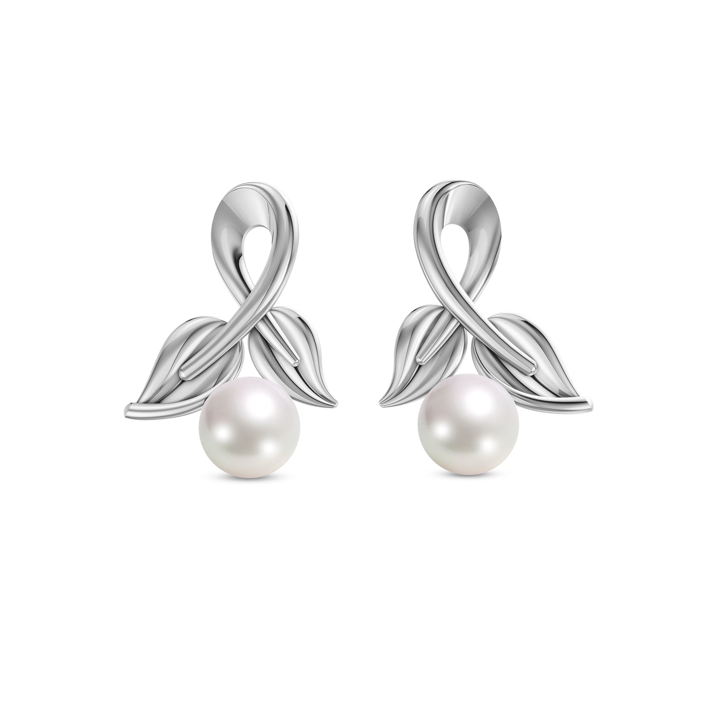 Lira Pearl & 92.5 Silver Studs Earrings