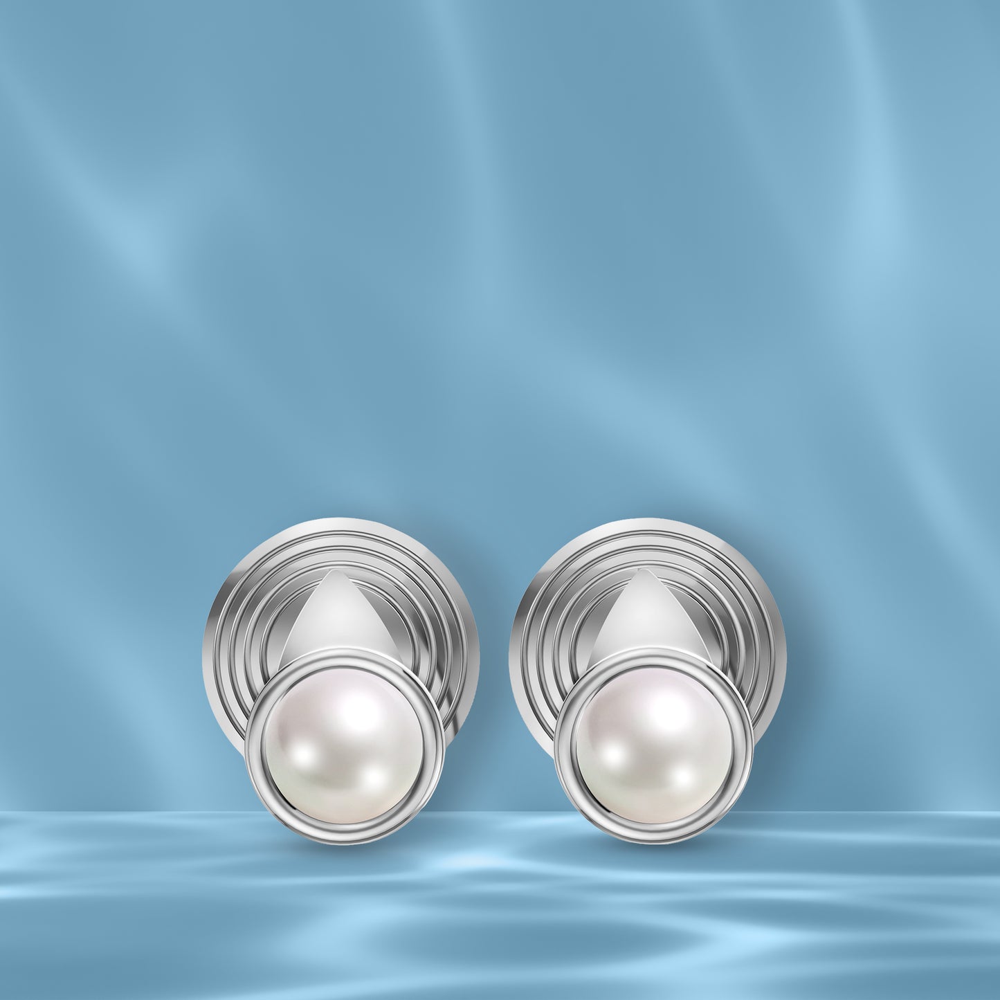 Aureli Pearl & 92.5 Silver Studs Earrings