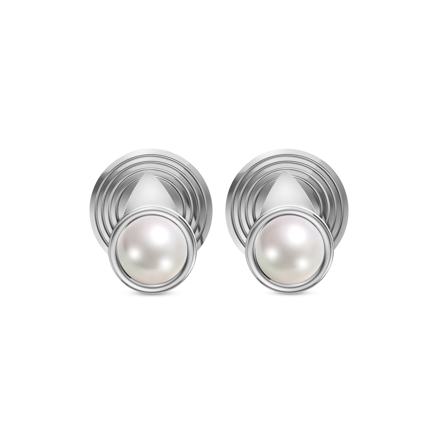 Aureli Pearl & 92.5 Silver Studs Earrings
