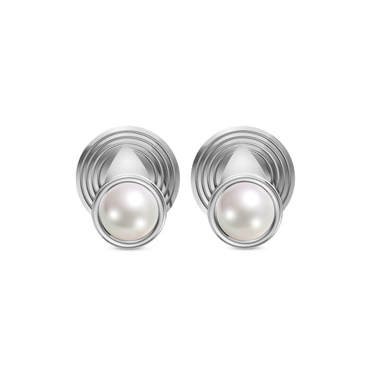 Aureli Pearl & 92.5 Silver Studs Earrings