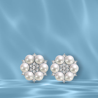 Timeless Pearl Kudi & 92.5 Silver Stud Earrings
