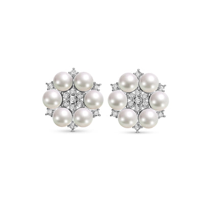 Timeless Pearl Kudi & 92.5 Silver Stud Earrings
