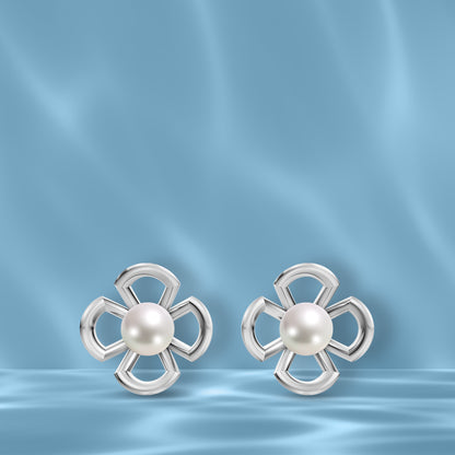 Everyday Pearls & 92.5 Silver Earrings