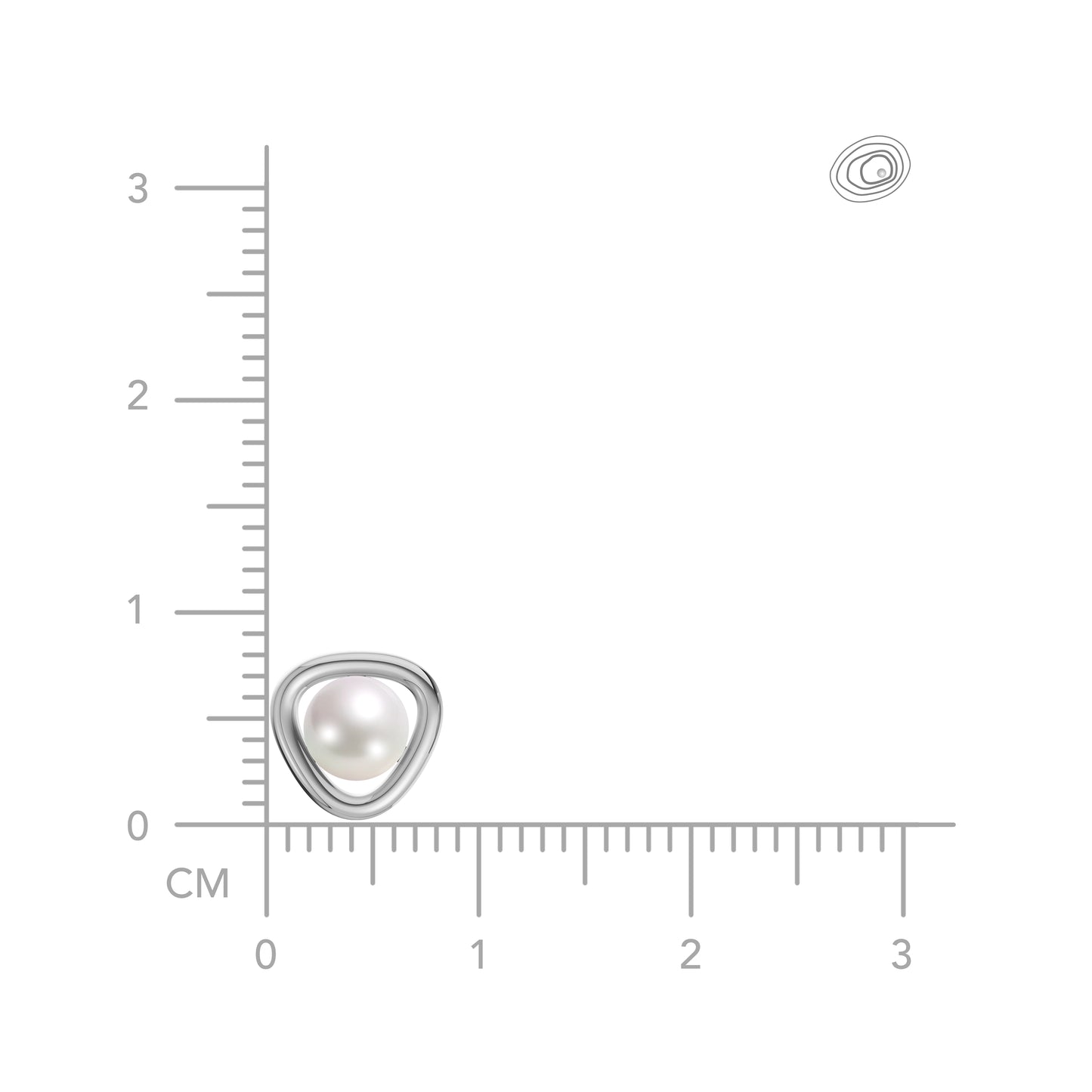Minimalist pearl 92.5 silver earrings