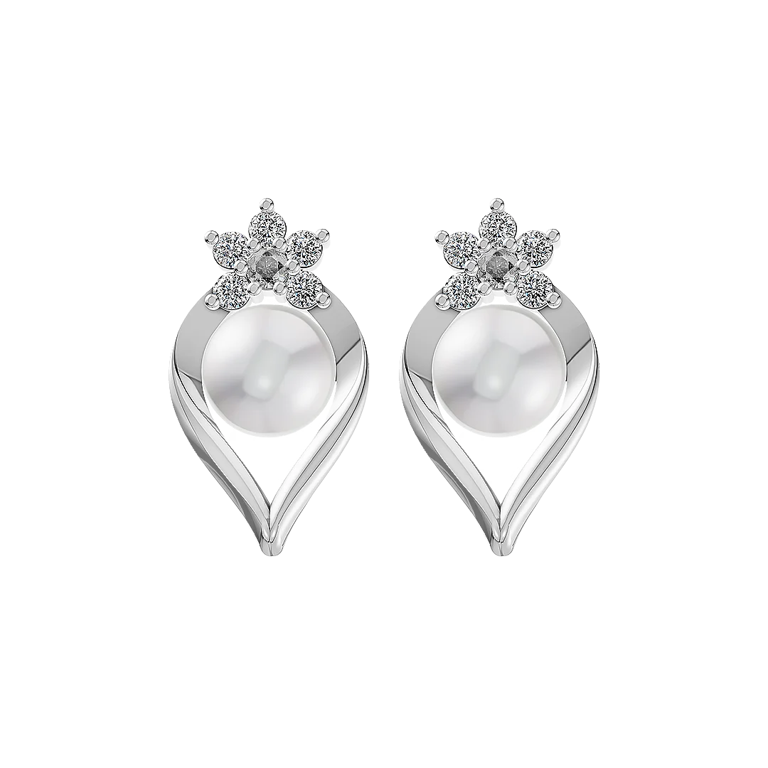Pearlaire Pearl & 92.5 Silver Stud Earrings