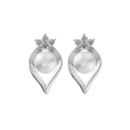 Pearlaire Pearl & 92.5 Silver Stud Earrings