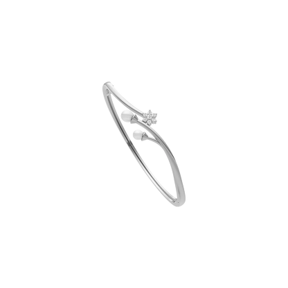 Duelle Freshwater Pearl & 92.5 Silver Kada/Bracelet